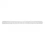 GBC WireBind-sidontarenkaat 3:1 NO8 12,5 mm A4, hopea, 3 arkkia, metalli, A4, 1,25 cm, 280 mm