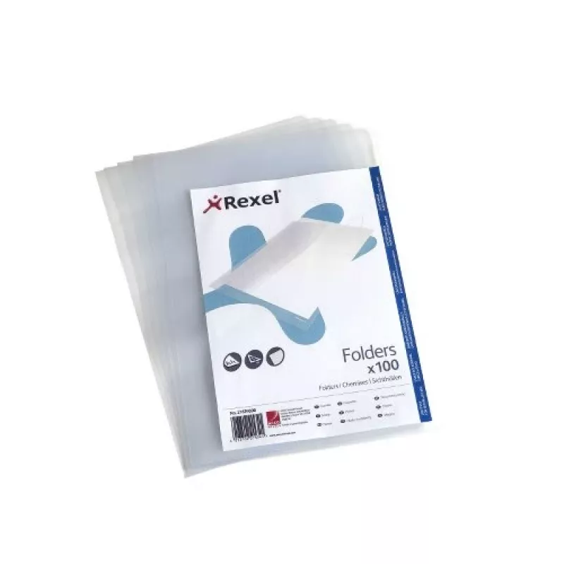 Rexel Embossed L-muovitasku 21674090, A4 (210 x 297 mm), polypropeeni (PP), läpinäkyvä, 100 kpl