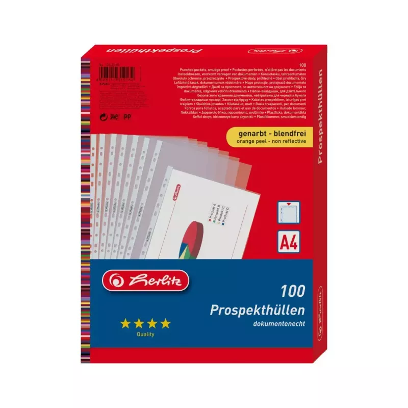 Kirkas muovitasku Herlitz 10840320 A4