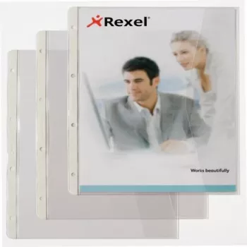 Rexel asiakirjakansio taittoläpällä, 220 x 300 mm, läpinäkyvä, 0,13 mm, 250 mm, 328 mm, 4 mm