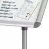 Nobo infoteline 1902383, A4, 350 x 70 x 1010 mm, korkeussäädettävä, pyöreä jalusta, hopea