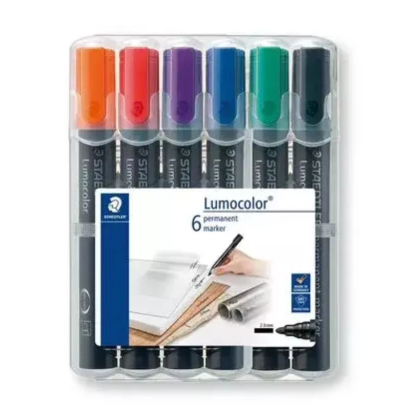 Pysyvä merkkiaine Staedtler Lumocolor 352 Bullet Tip 6 kpl