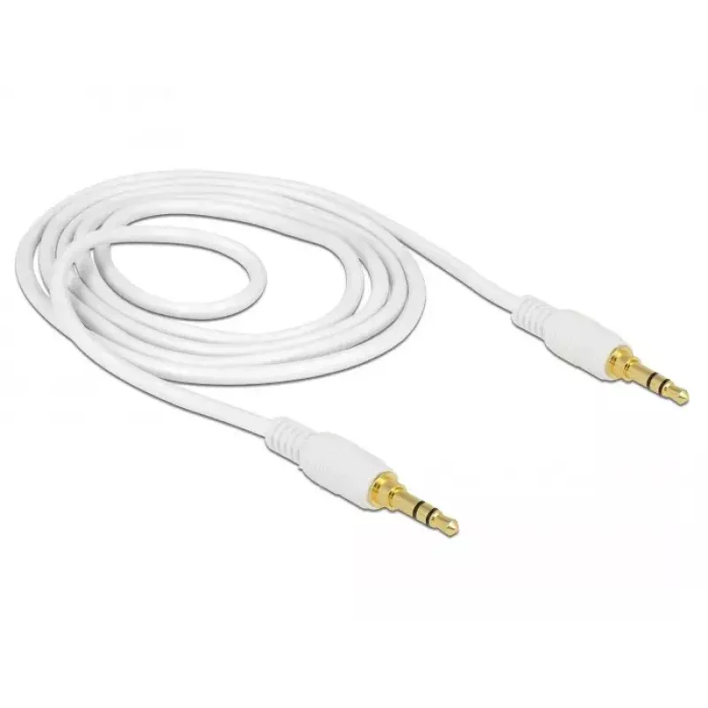Audiokaapeli DeLOCK 85548 1 m 3,5 mm valkoinen
