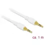 Audiokaapeli DeLOCK 85548 1 m 3,5 mm valkoinen
