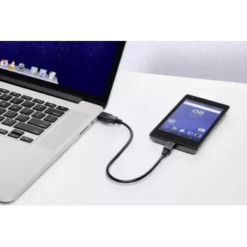 USB-kaapeli Renkforce RF-4463073 0,15 m USB A - Micro-USB B musta