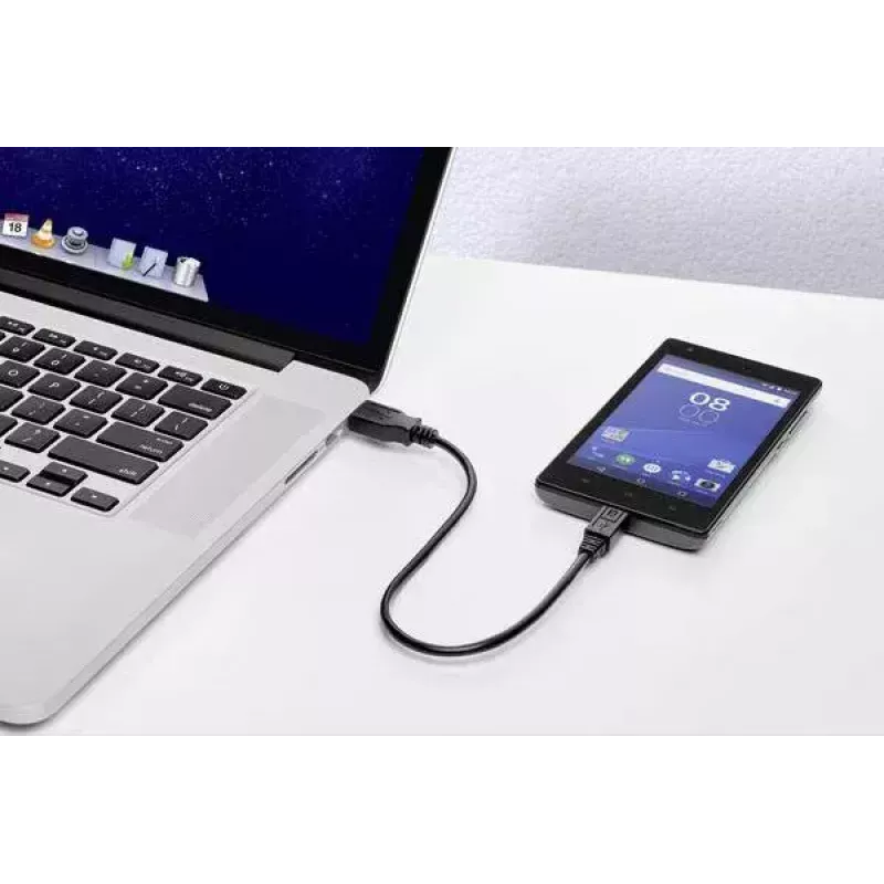 USB-kaapeli Renkforce RF-4463073 0,15 m USB A - Micro-USB B musta