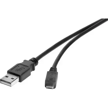 USB-kaapeli Renkforce RF-4463073 0,15 m USB A - Micro-USB B musta