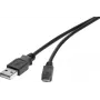 USB-kaapeli Renkforce RF-4463073 0,15 m USB A - Micro-USB B musta