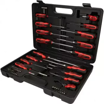 KS Tools ERGOTORQUEplus ruuvimeisseli- ja kärkisarja, 39 kpl