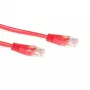 ACT punainen 1 metrin U/UTP CAT5E patch-kaapeli RJ45-liittimillä