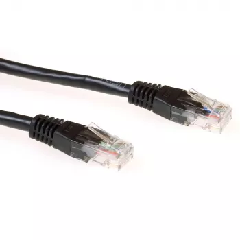 ACT musta 0,25 metrin U/UTP CAT6-patchkaapeli RJ45-pistokkeilla
