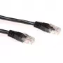 ACT musta 0,25 metrin U/UTP CAT6-patchkaapeli RJ45-pistokkeilla
