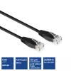 ACT musta 0,25 metrin U/UTP CAT6-patchkaapeli RJ45-pistokkeilla