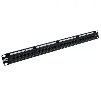 Patch-paneeli 24 porttia suojaamaton CAT6 ACT PP1010