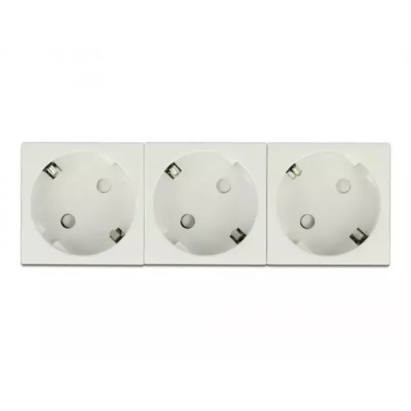 DeLock 81323 Easy 45 3-osainen Schuko-pistorasia, 45 x 45 mm, 5 kpl