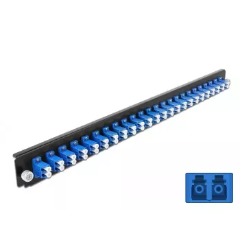 Splice-box etulevy DeLOCK 43357 24 port LC Duplex sininen
