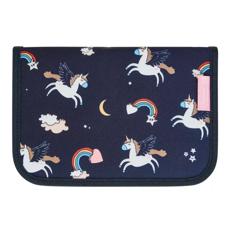 Herlitz Dreamy Unicorn Täytetty penaali, 19 osaa, tummansininen