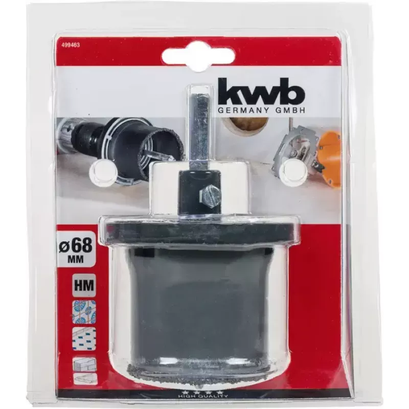 KWB 499463 reikäsaha 6,8 cm keramiikalle, betonille ja muoville