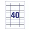 Itseliimautuva tulostustarra Avery LR3657-10 valkoinen 2,54x4,85 cm 400 kpl