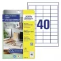 Itseliimautuva tulostustarra Avery LR3657-10 valkoinen 2,54x4,85 cm 400 kpl