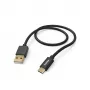Hama kangas-USB-kaapeli USB 2.0 1,5 m USB A USB C musta