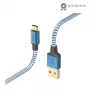 Hama Reflective USB-kaapeli USB 2.0 1,5 m USB A USB C sininen