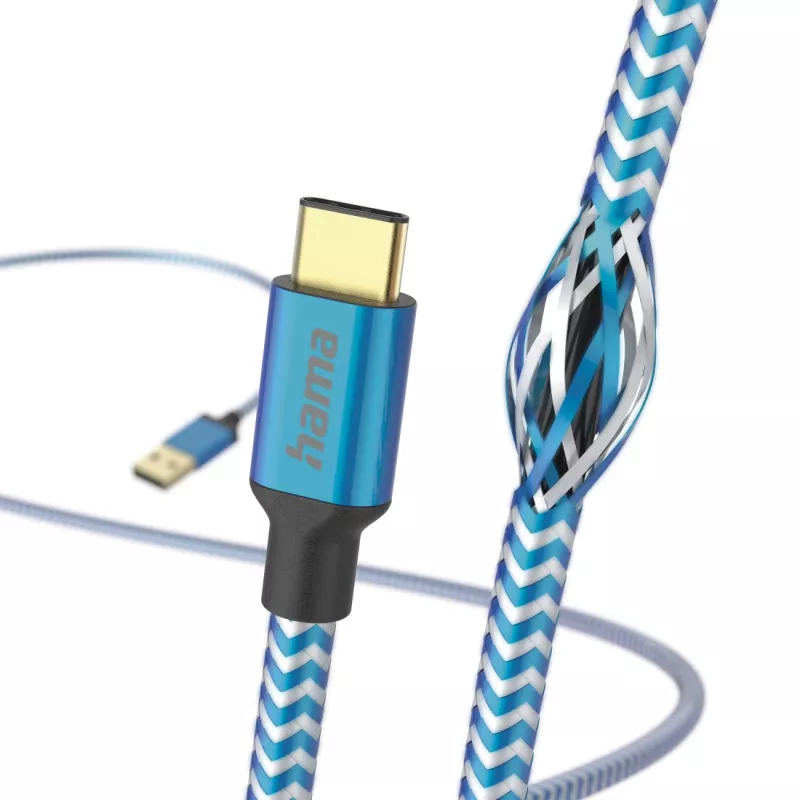 Hama Reflective USB-kaapeli USB 2.0 1,5 m USB A USB C sininen