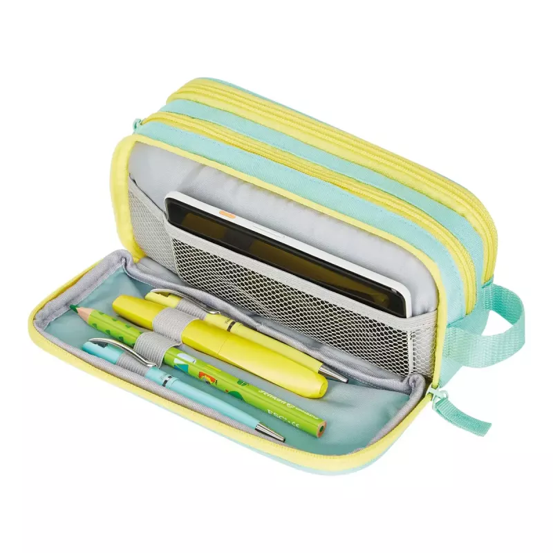 Penaalipussi Herlitz Neon Soft polyesteri minttu keltainen 235x110x75mm