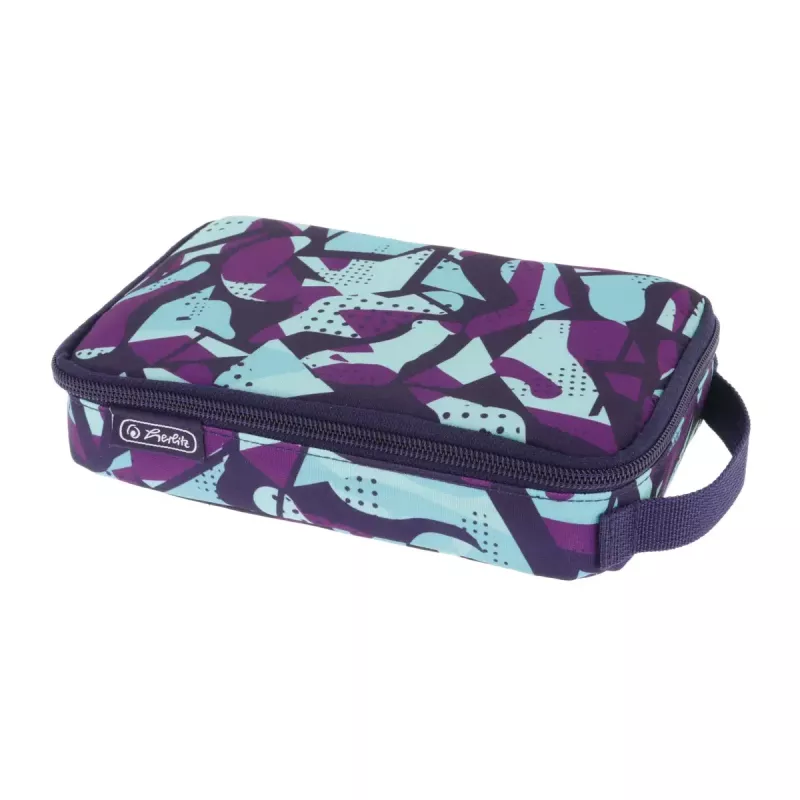 Penaalipussi Herlitz 2 Go CamoPurple polyesteri sininen violetti 210x130x60mm