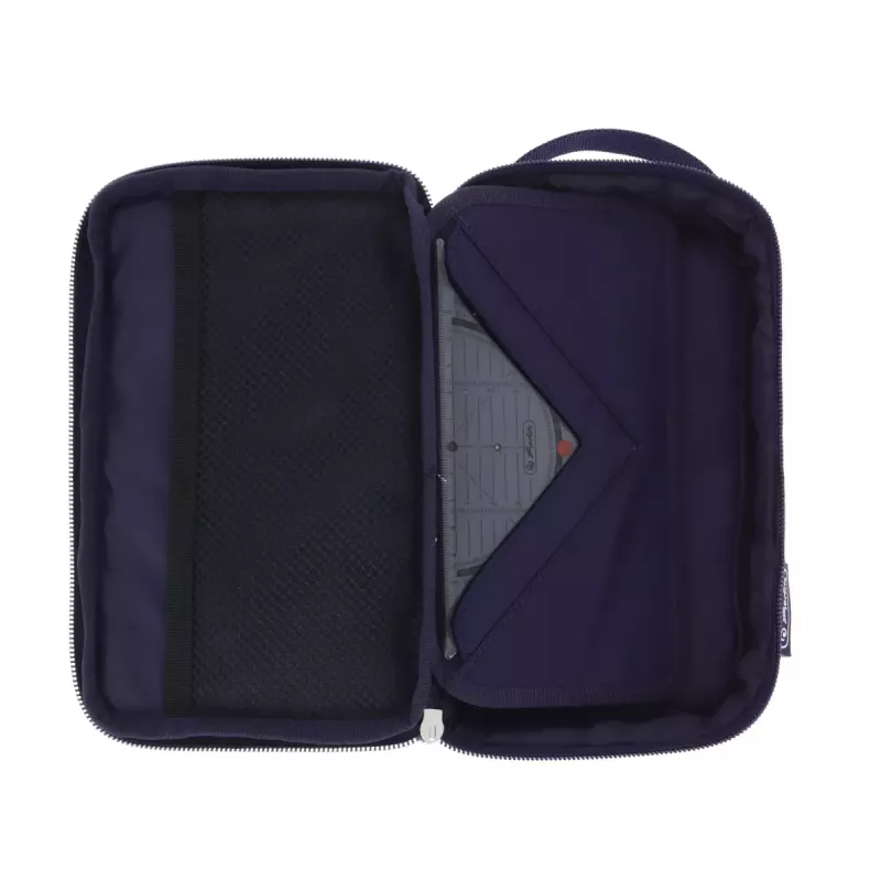 Penaalipussi Herlitz 2 Go CamoPurple polyesteri sininen violetti 210x130x60mm