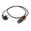 ACT virtakaapeli CEE 7/7 pistoke (kulma) - C13 IEC Lock+ musta 2 m, EL332S, 5 kpl:n pakkaus