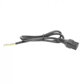 ACT virtakaapeli C19 IEC Lock – avoin pää musta 2 m, PC1174, 5 kpl:n pakkaus