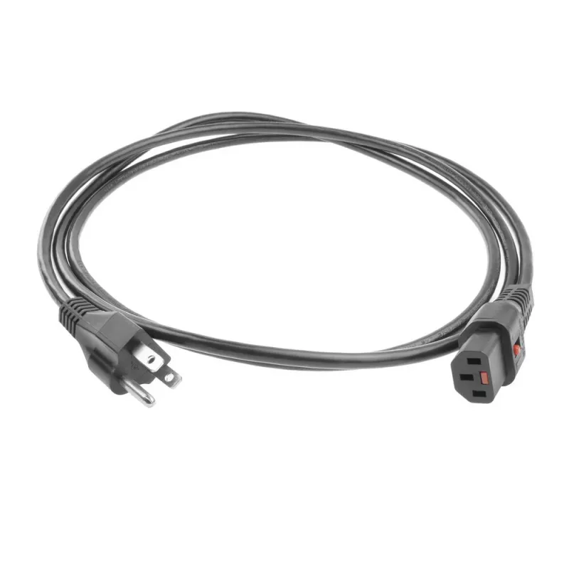 ACT virtakaapeli USA-pistoke - C13 IEC Lock musta 2 m, PC1063, 5 kpl:n pakkaus