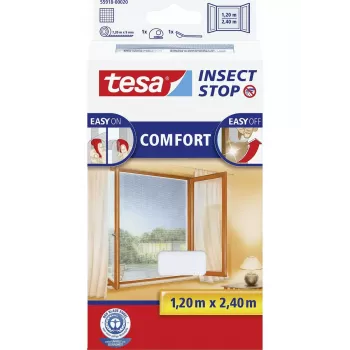 Ikkunan hyönteissuojaverkko Tesa Insect Stop Comfort 55918-00020-00 1200 x 2400 mm valkoinen
