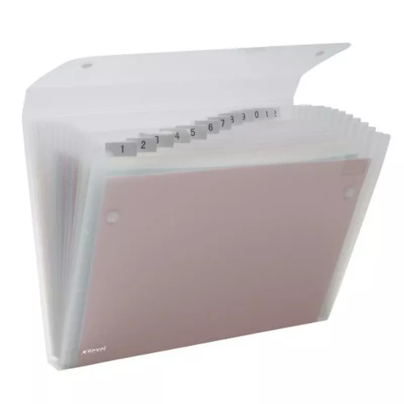 Rexel ICE 2102035 haitarikansio, A4, 13 taskua, polypropeeni (PP), kirkas