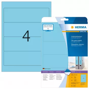 Arkistotarrat HERMA A4 192x61 mm sininen 80 kpl