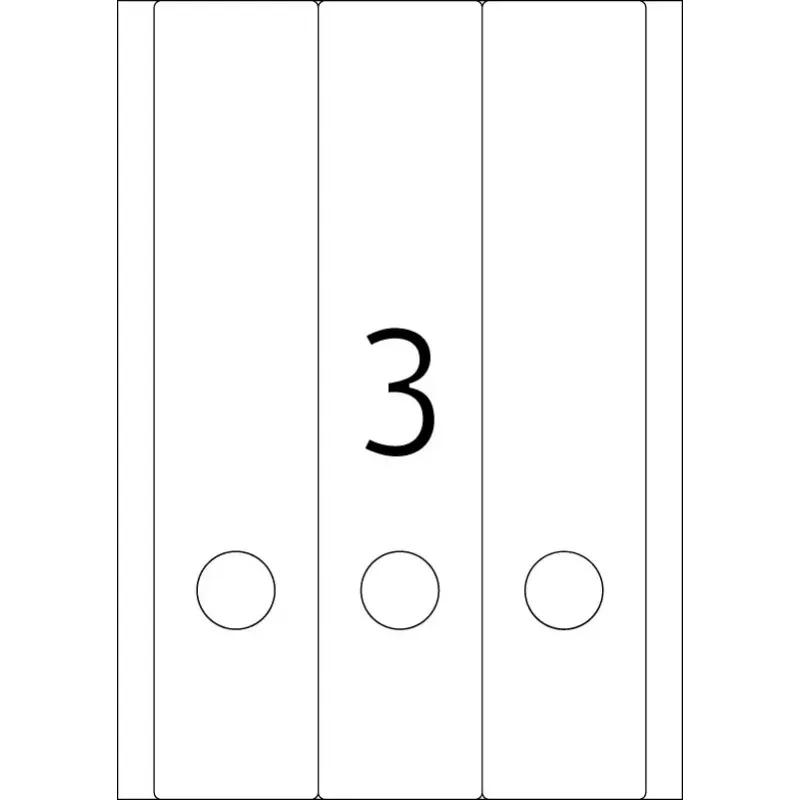 Arkistotarrat HERMA A4 61x297 mm valkoinen paperi matta peittävä 75 kpl