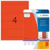 Arkistotarrat HERMA A4 192x61 mm punainen paperi matta peittävä 80 kpl