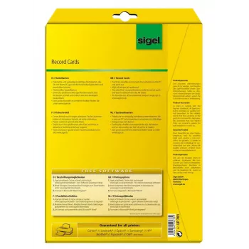 Ei-tarttuva tarra Sigel LP701 160 kpl valkoinen suorakaide
