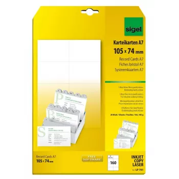 Ei-tarttuva tarra Sigel LP701 160 kpl valkoinen suorakaide