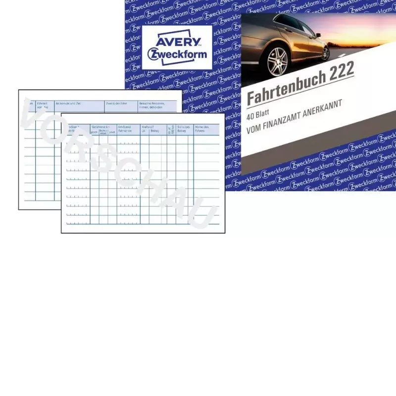 Kirjanpitolomakekirja Avery 222 A6 40 sivua