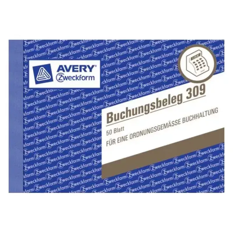 Hallintokirja Avery 309 sininen valkoinen