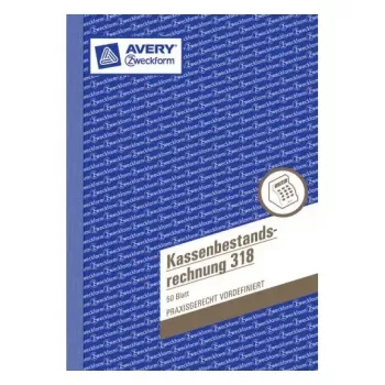 Hallintokirja Avery 318 sininen-valkoinen