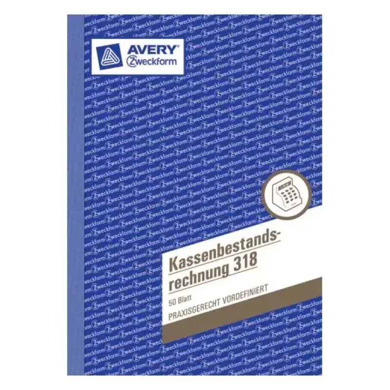 Hallintokirja Avery 318 sininen-valkoinen