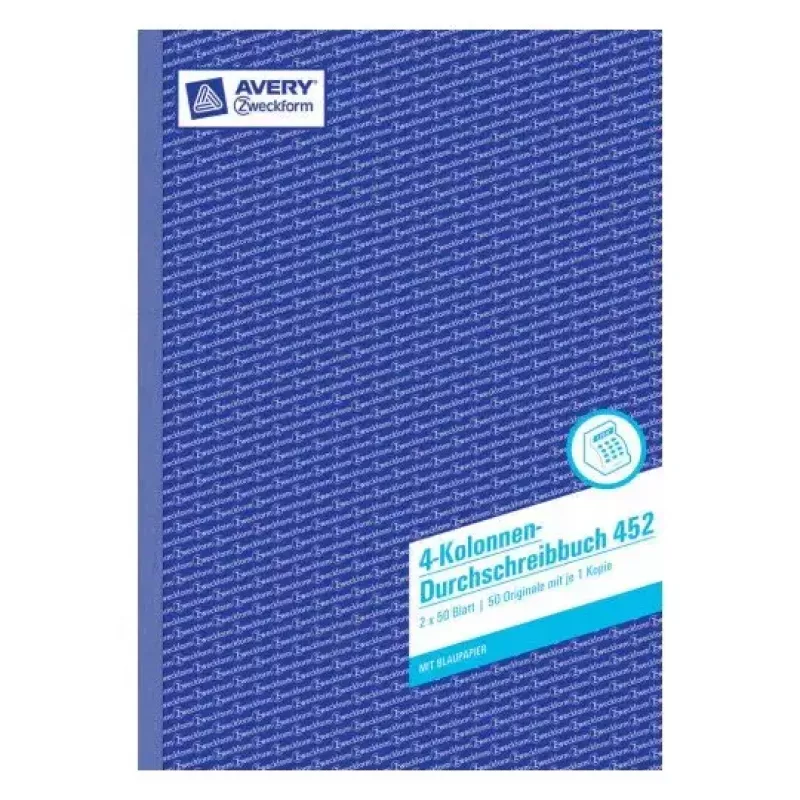 Hallintokirja Avery 452 sininen valkoinen