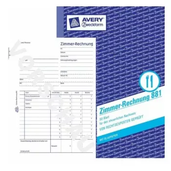 Hallintokirja Avery 881 sininen valkoinen