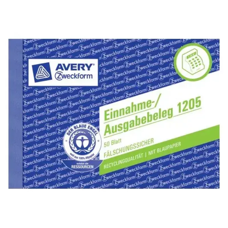 Hallintokirja Avery 1205 sininen valkoinen