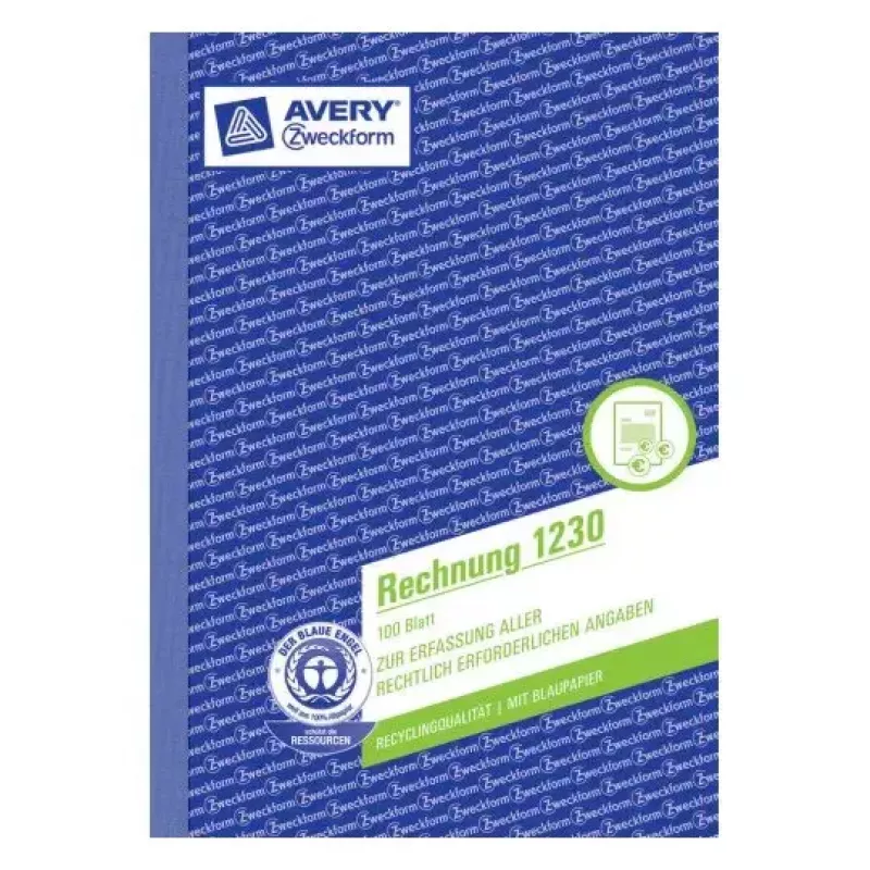 Hallintokirja Avery 1230 sininen valkoinen