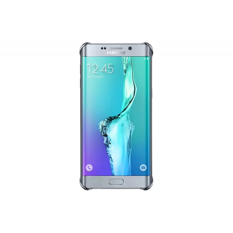 Samsung Clear Cover EF-QG928 takakansi Galaxy S6 edge+ -puhelimelle, hopea, läpinäkyvä