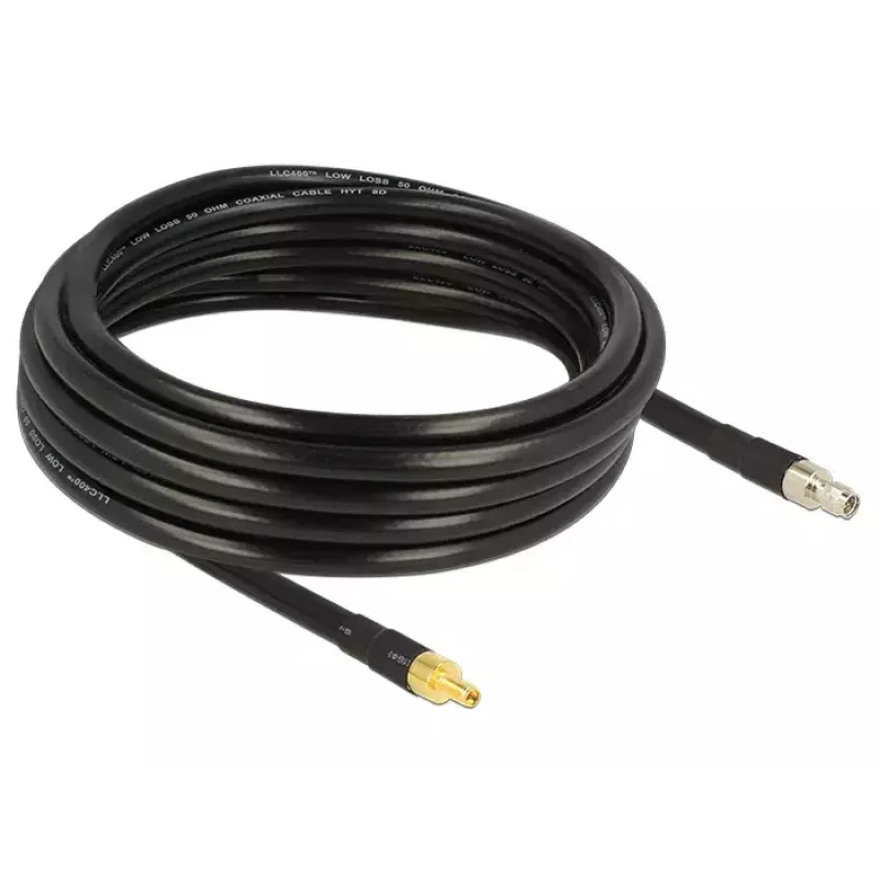 Koaksiaalikaapeli DeLOCK 5 m SMA/SMA CFD400 LLC400 musta